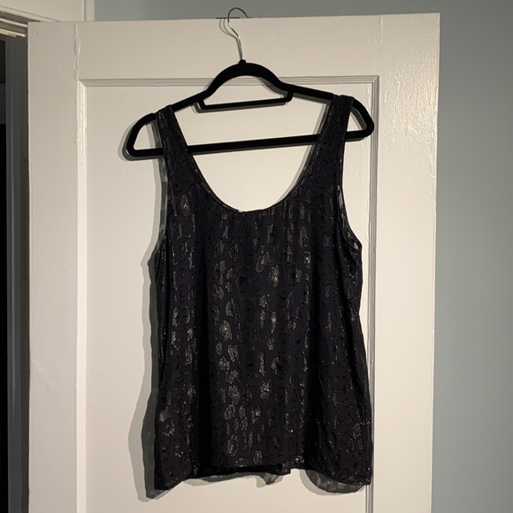 🌟Host Pick 🌟 Equipment ‘Kaylen’ metallic silk-blend jacquard tank - Picture 5 of 6